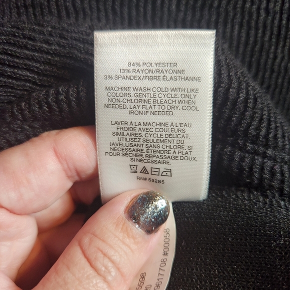 Express Black Puff Sleeve Sweater - Picture 6 of 6